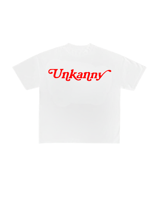 Script Tee (White/Red)